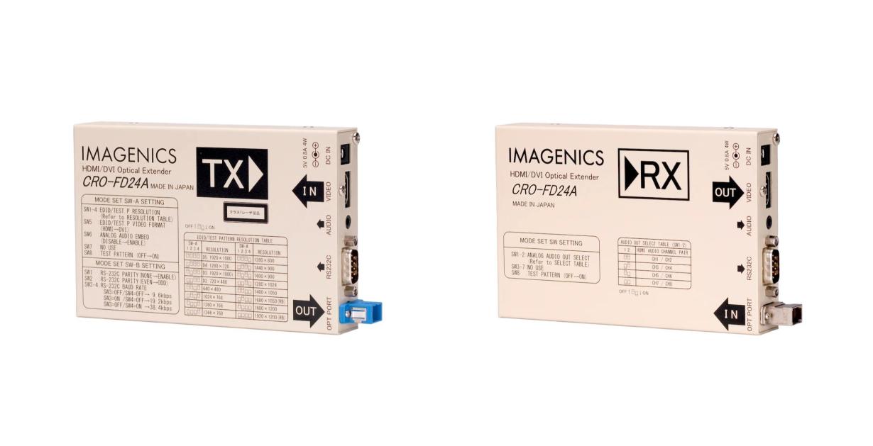 IMAGENICS HDMI光送受信器(CRO-FD24ATX/ARX)入荷しました